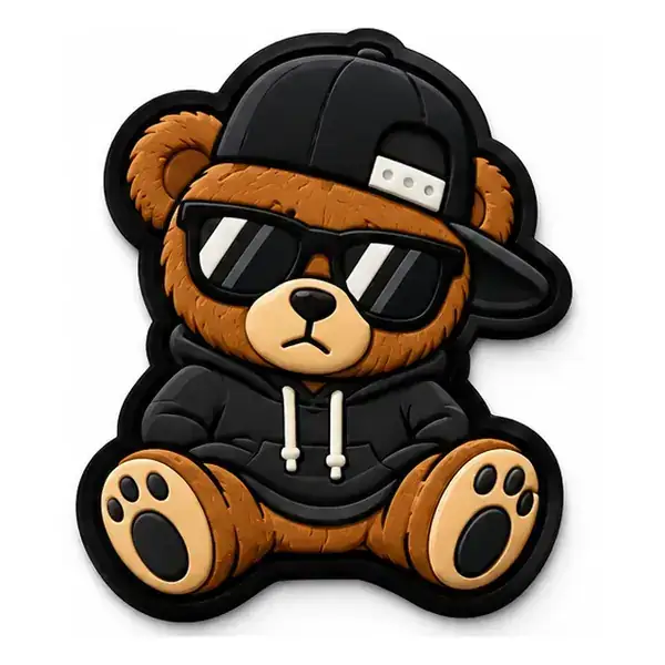 Weiches PVC-Patch mit Bär