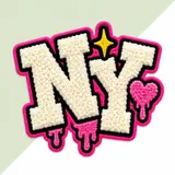 Chenille-Patch NY im College-Stil
