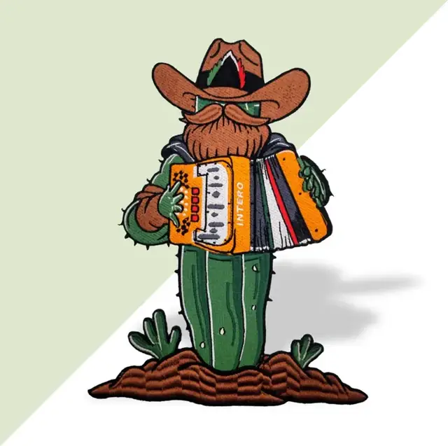 Gesticktes Patch nach Wunsch: Kaktusfigur-Patch