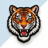 Tigerkopf-Patch