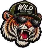 Tiger-Patch „WILD“ mit Cap