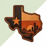 Leder-Patch Texas