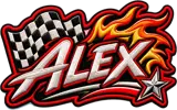 Namens-Patch ALEX mit Zielflagge