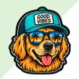 Bedrucktes Hunde-Patch „Good Vibes“