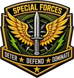 Spezialkräfte-Patch mit geflügeltem Dolch