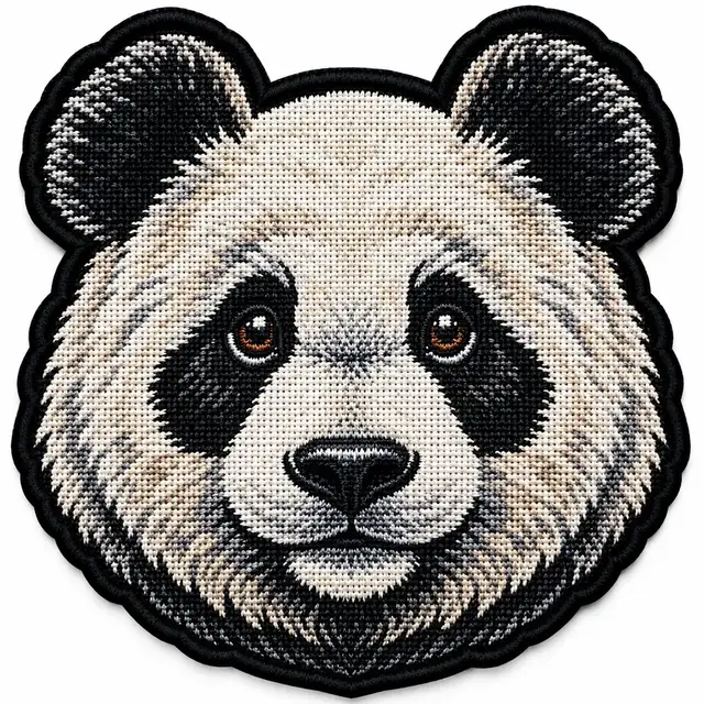 Gewebtes Panda-Patch